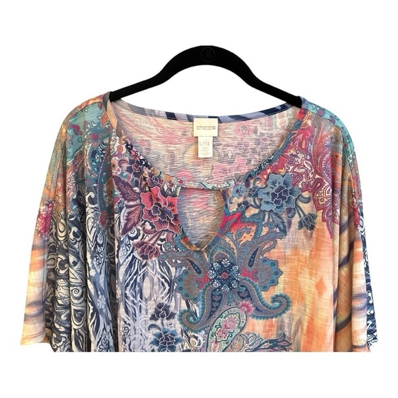 CHICO’S, WOMENS FREE SPIRITED STYLE TOP. SIZE L/XL - Picture 4 of 7